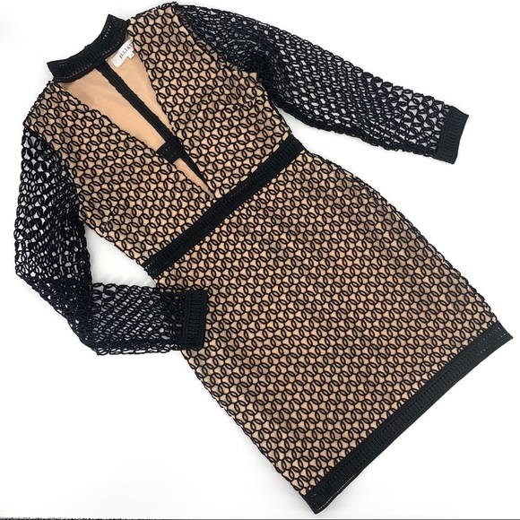 ELLIATT NEW Revelation Dress Black Mesh Sheath - Picture 3 of 8